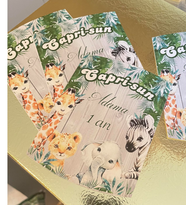 Étiquette pour capri-sun