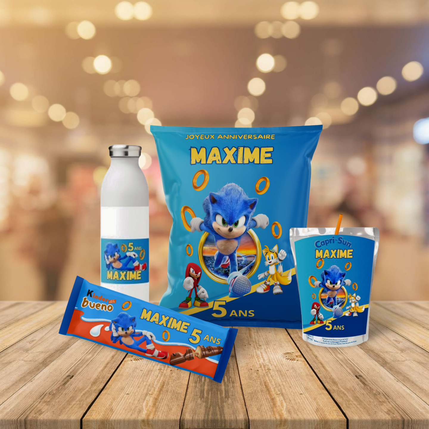 Friandises personnalisées (produits inclus)