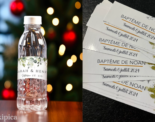 Étiquette pour bouteille d'eau
