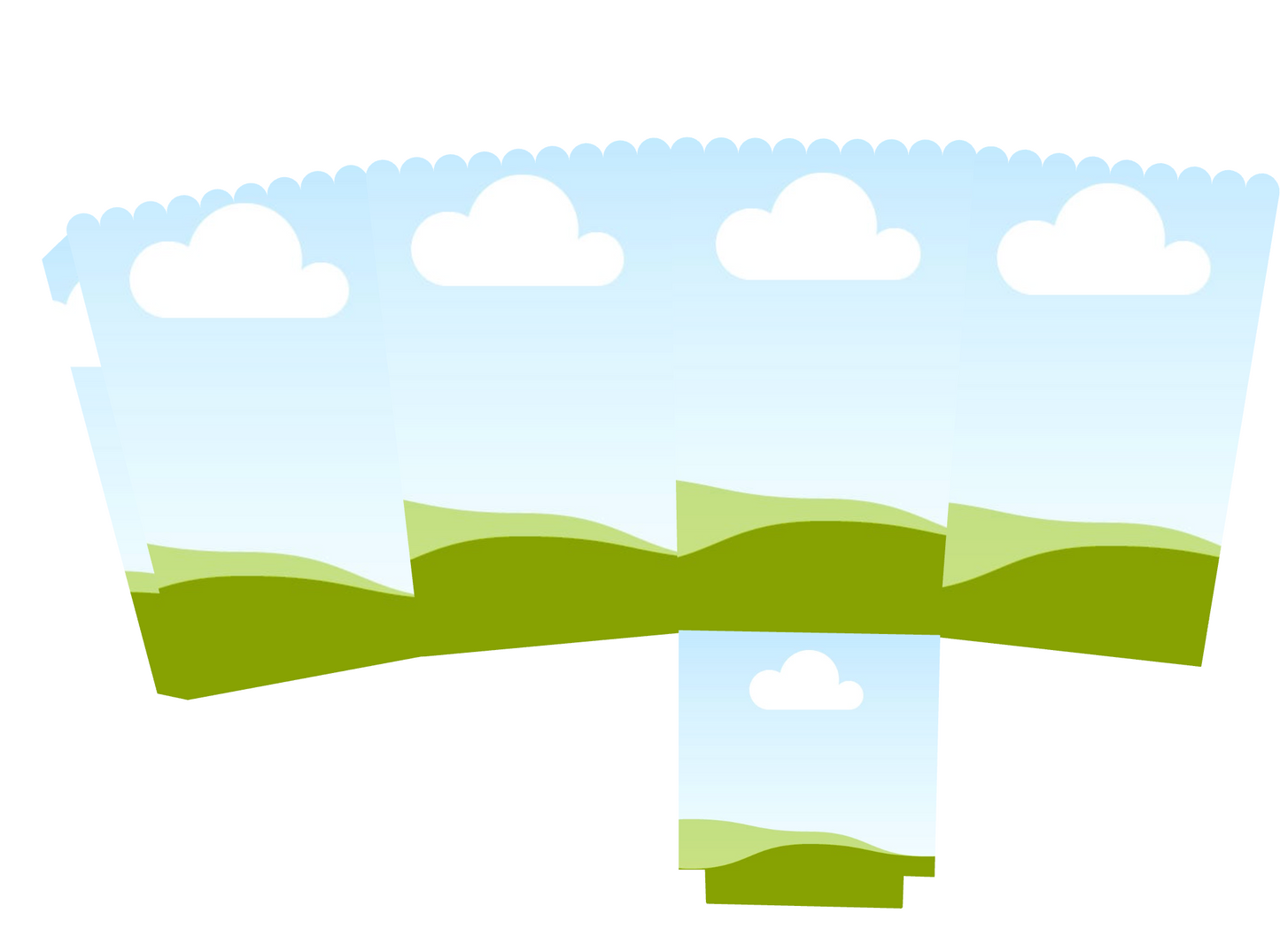 template boîte pop corn