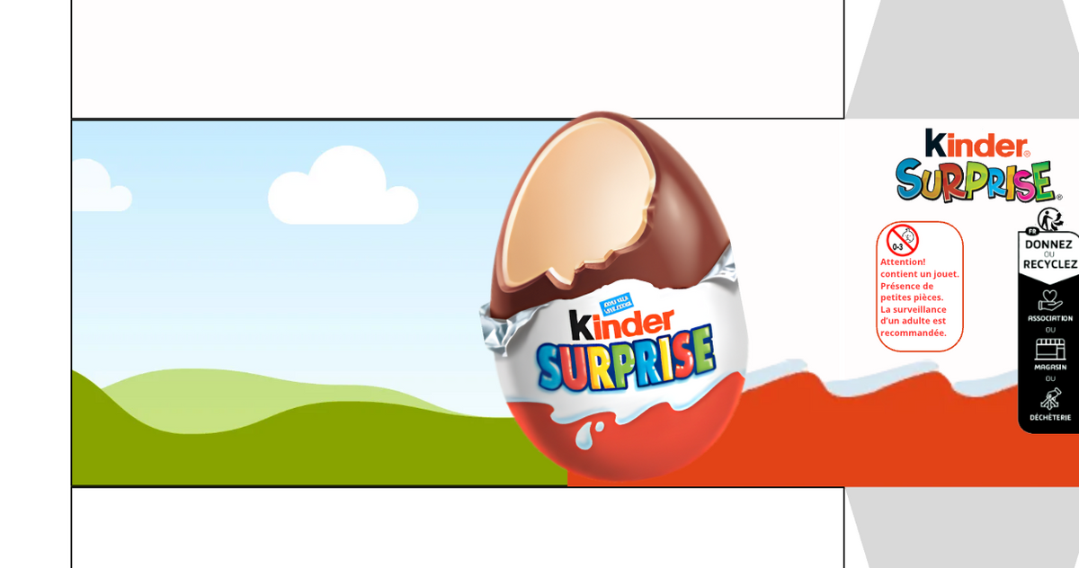 Template Boîte pour kinder surprise