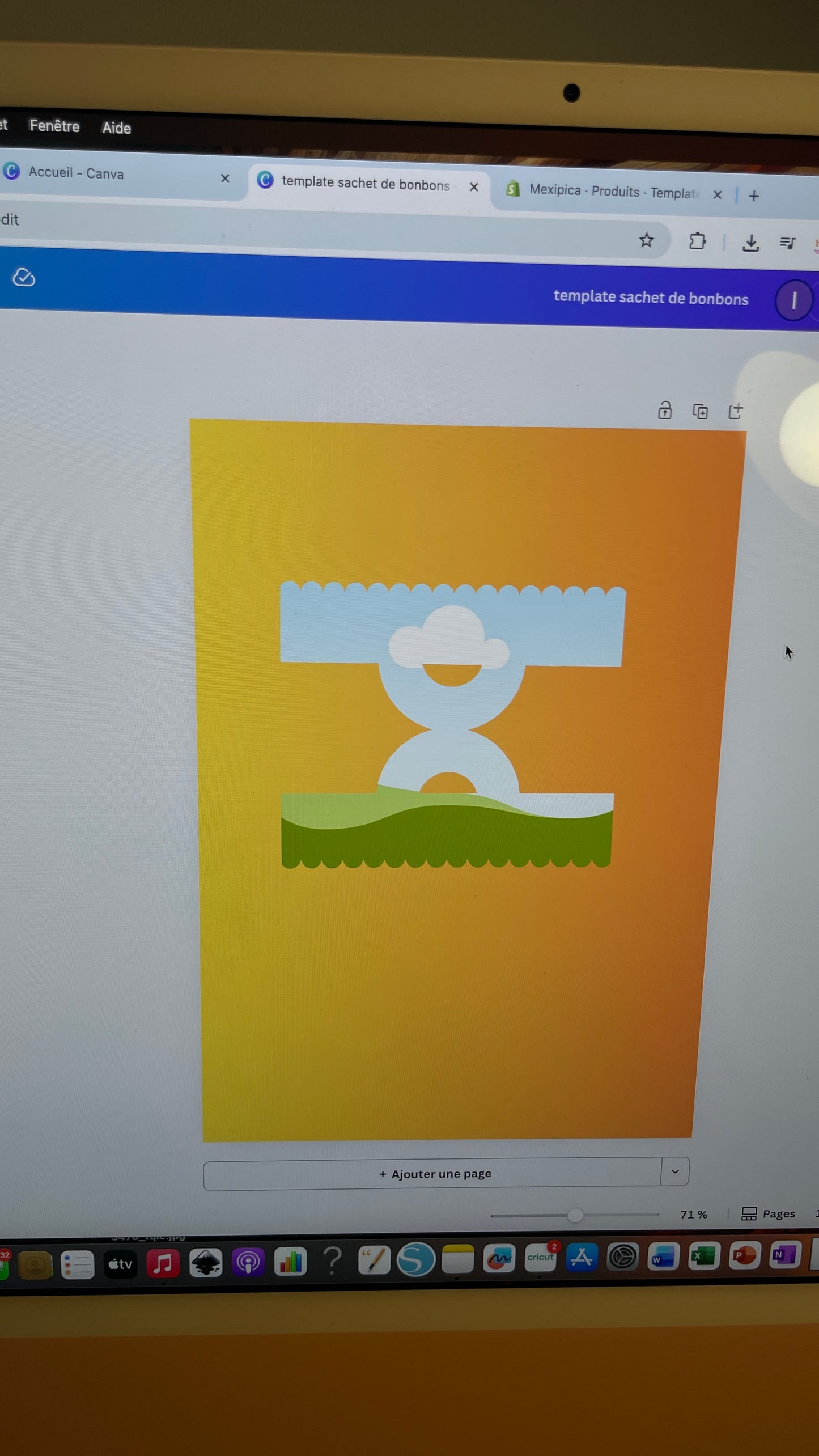 Template étiquette pour sachets de bonbons canva