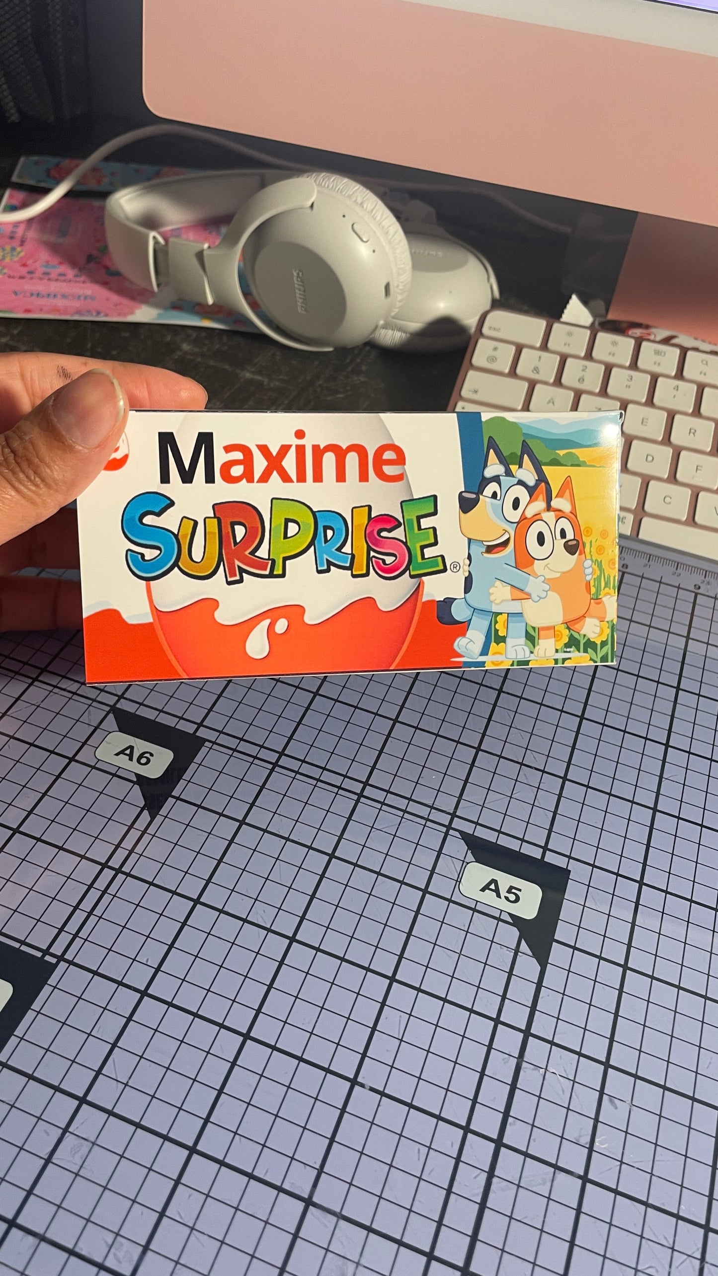 Template Boîte kinder surprise (canva)